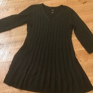 Elegant Dark Green Long Sleeve Dress